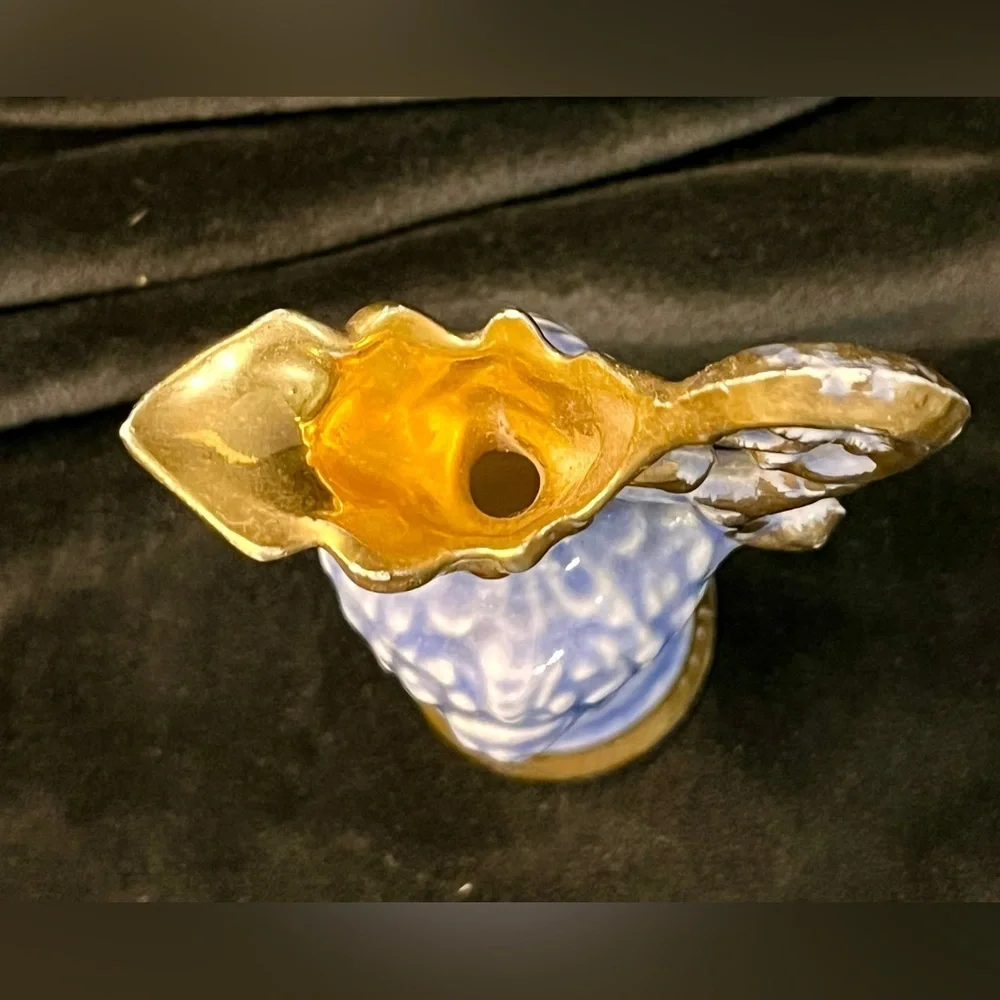 VTG Goldra E. Palestine Blue Gold Ewer Pitcher Mold 422 5.75